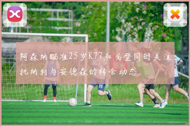 阿森纳瞄准25岁K77和戈登同时关注托纳利与安德森的转会动态